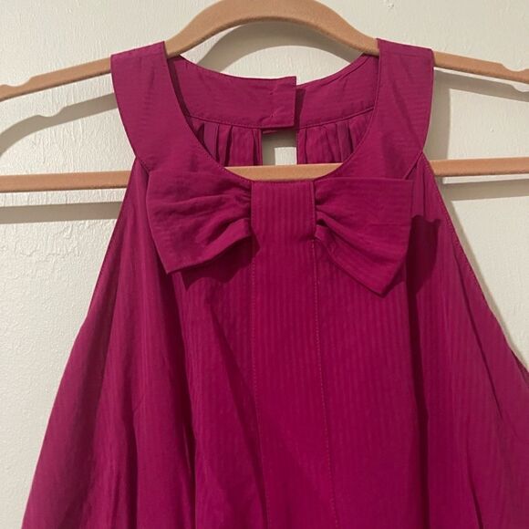 Marc by Marc jacobs midi dress bow front size 2 dark pink - Picture 10 of 10